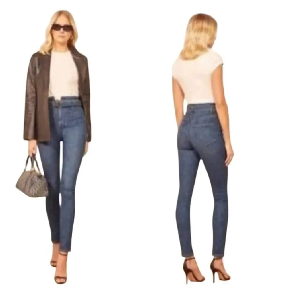 Reformation Kayo belted high waisted skinny jean size 25